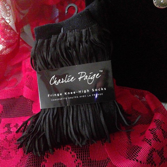 Charlie Paige Fringe Knee-High Socks - Picture 1 of 3